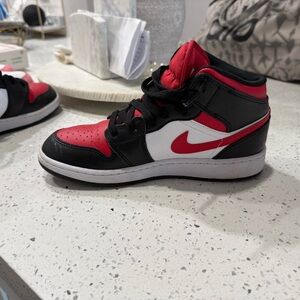 Jordan Red and Black Sneakers Classic Design